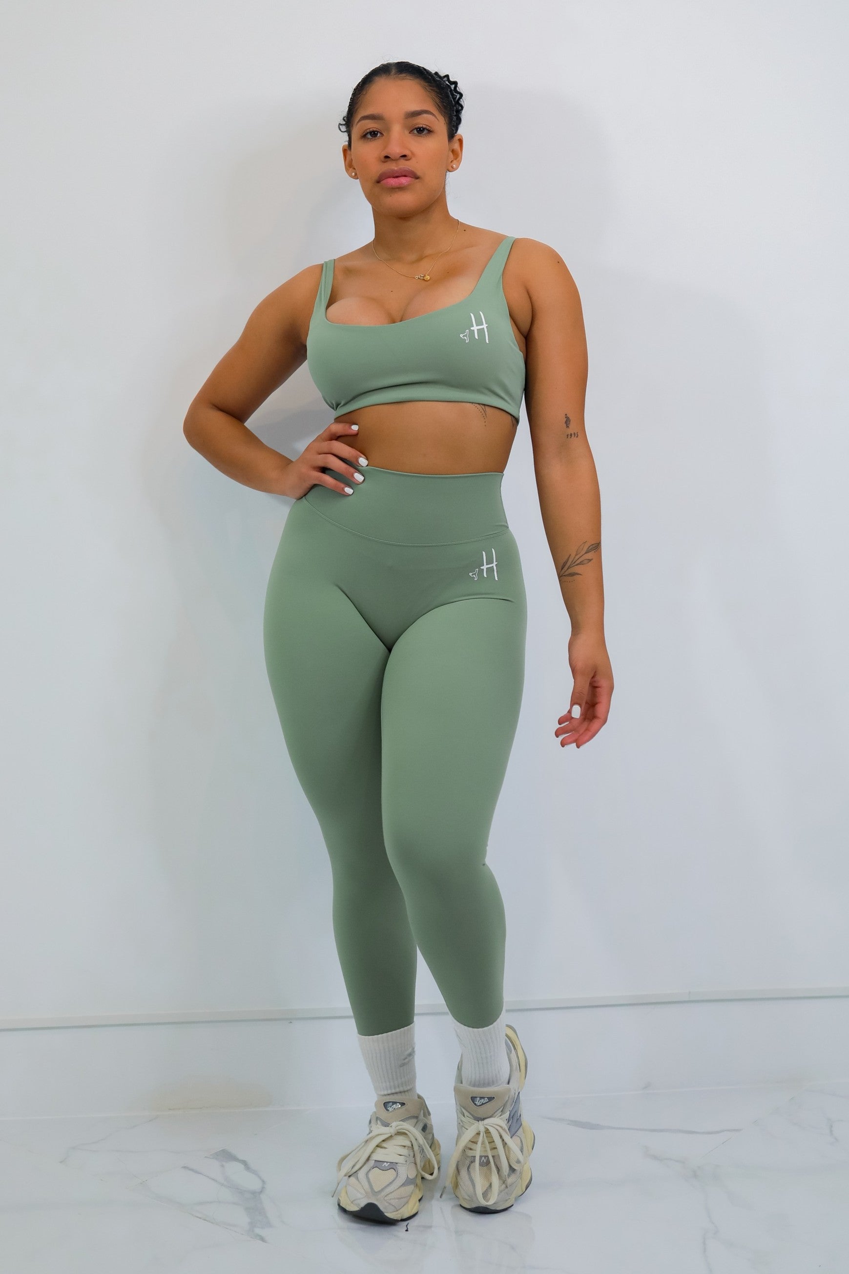 Conjunto de Top + Leggings Verde
