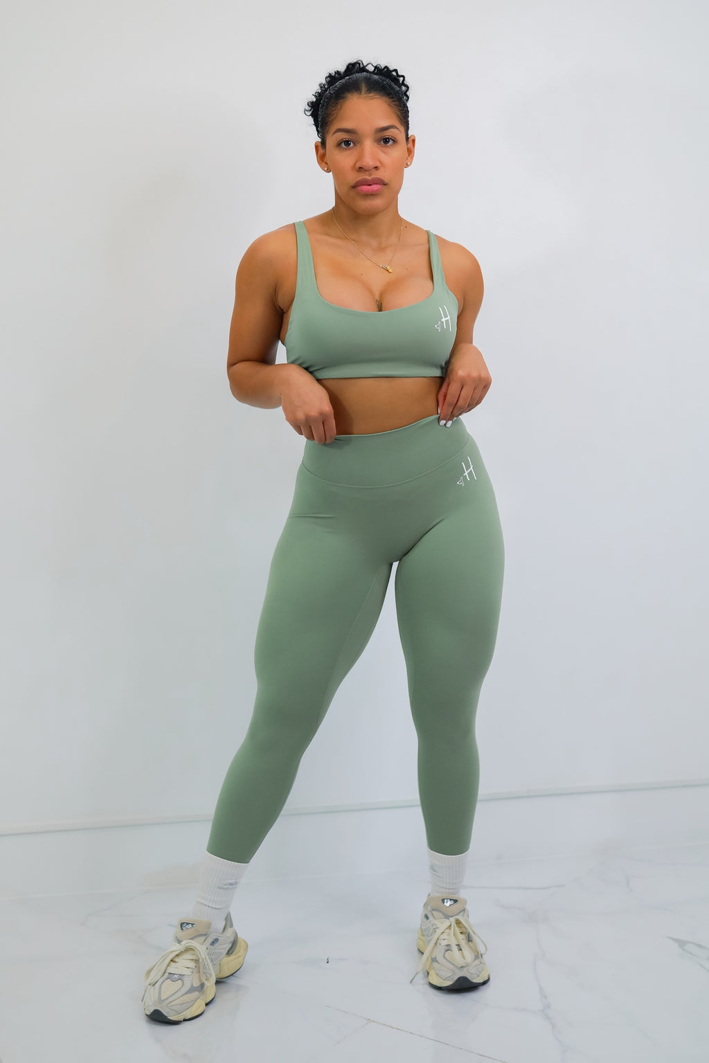 Conjunto de Top + Leggings Verde