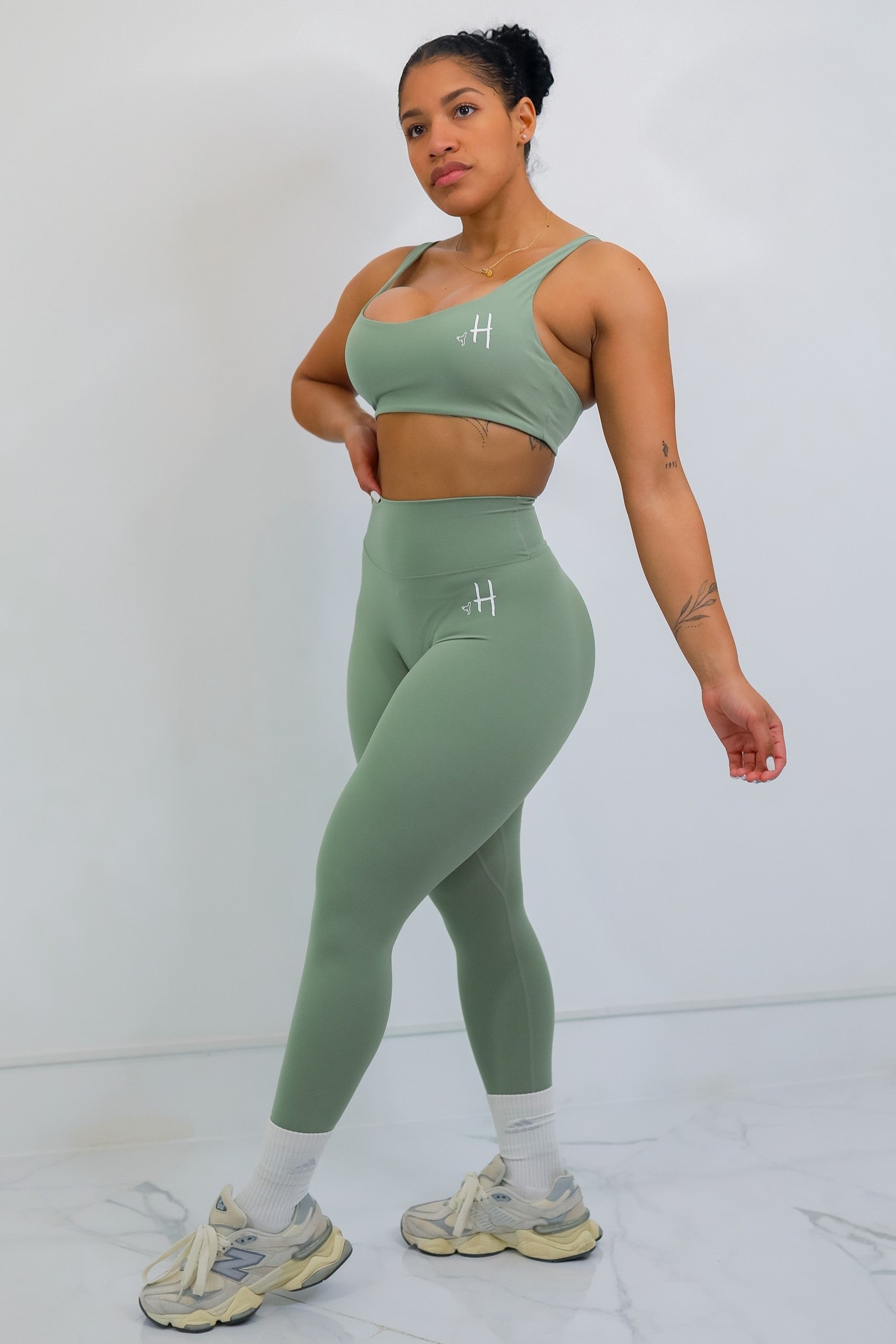 Conjunto de Top + Leggings Verde