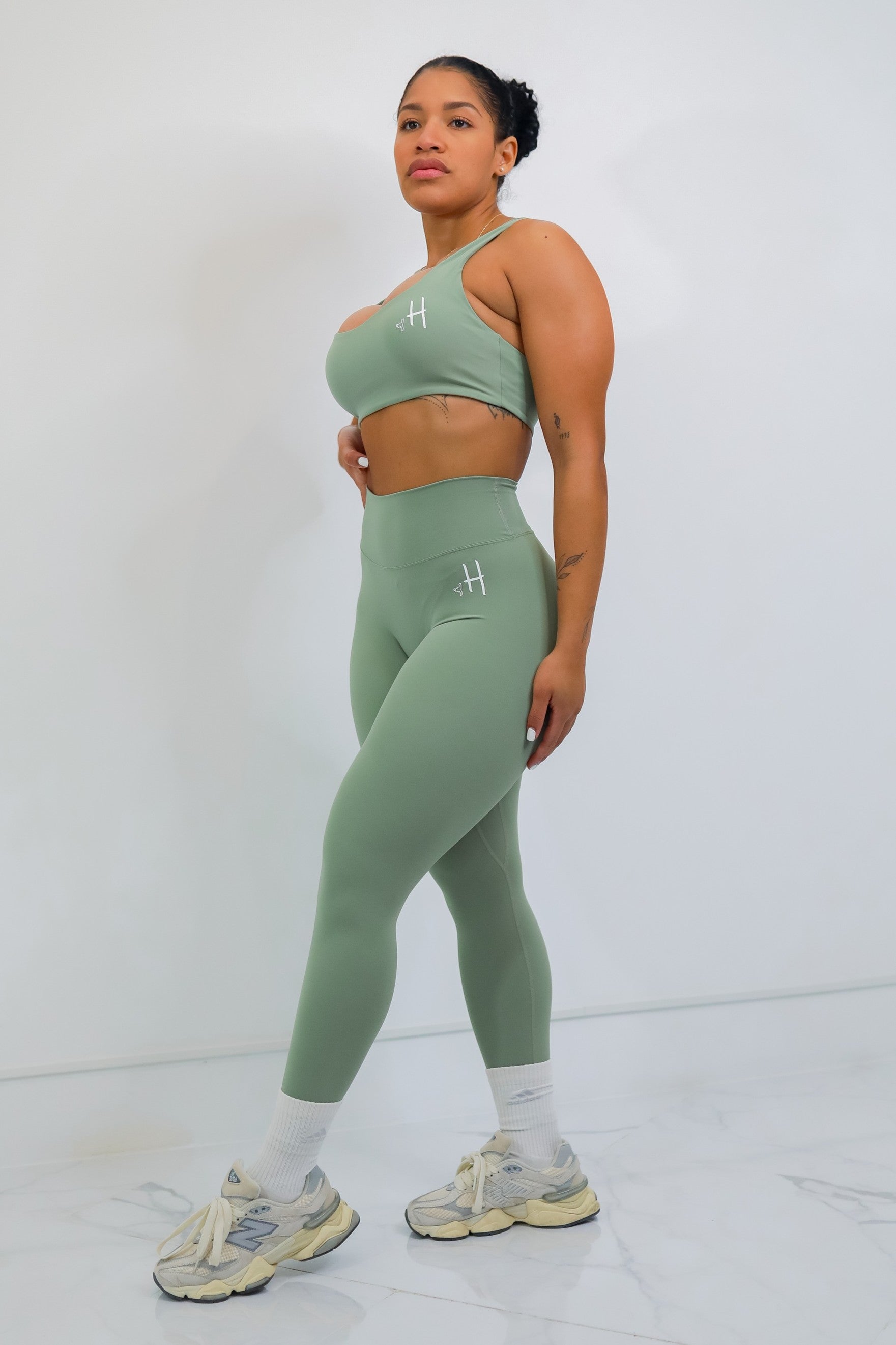 Conjunto de Top + Leggings Verde