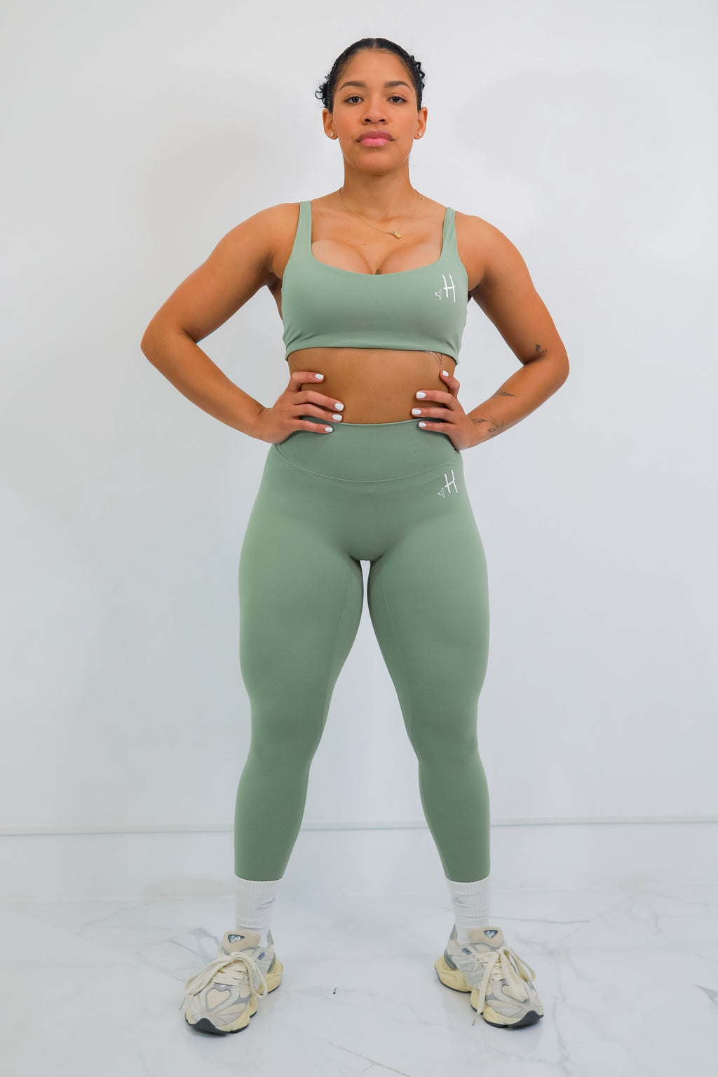 Conjunto de Top + Leggings Verde