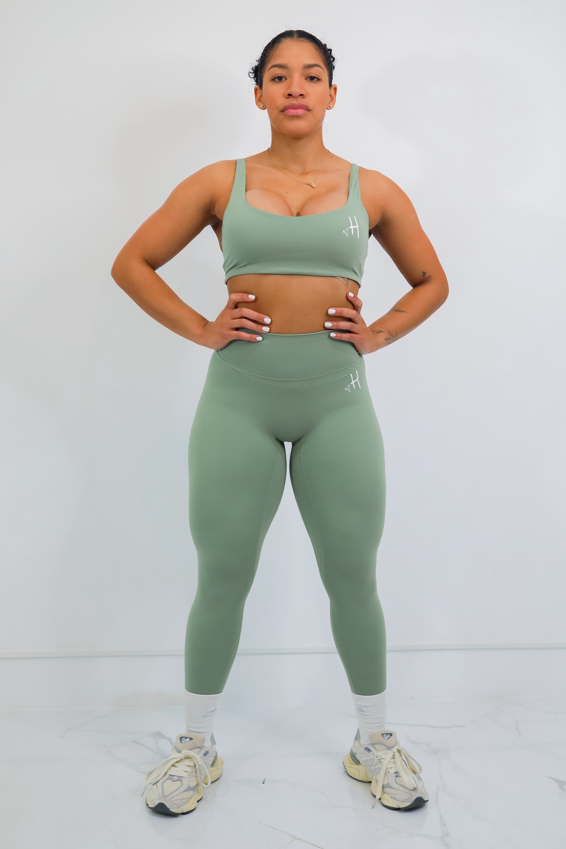 Conjunto de Top + Leggings Verde
