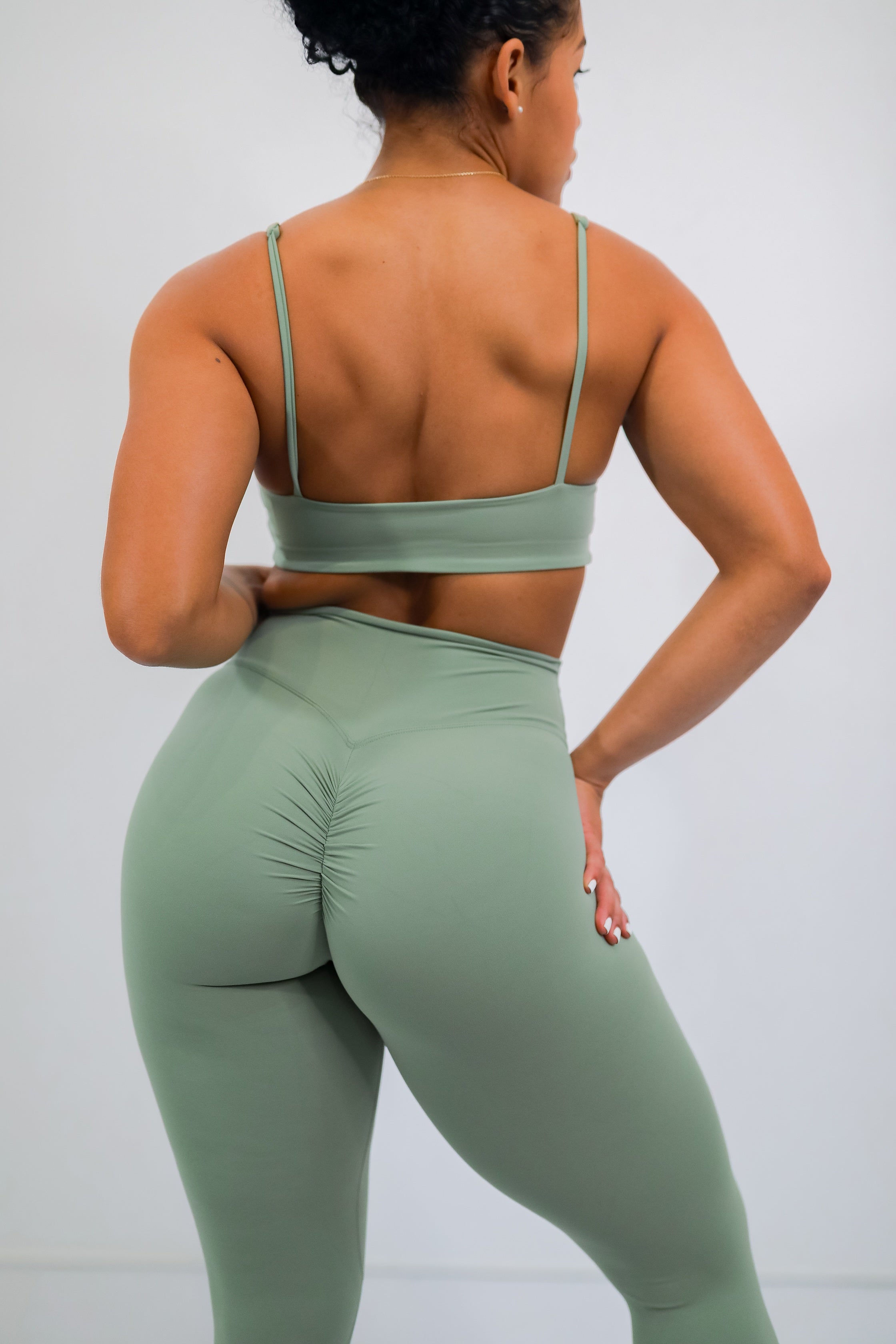 Conjunto de Top + Leggings Verde