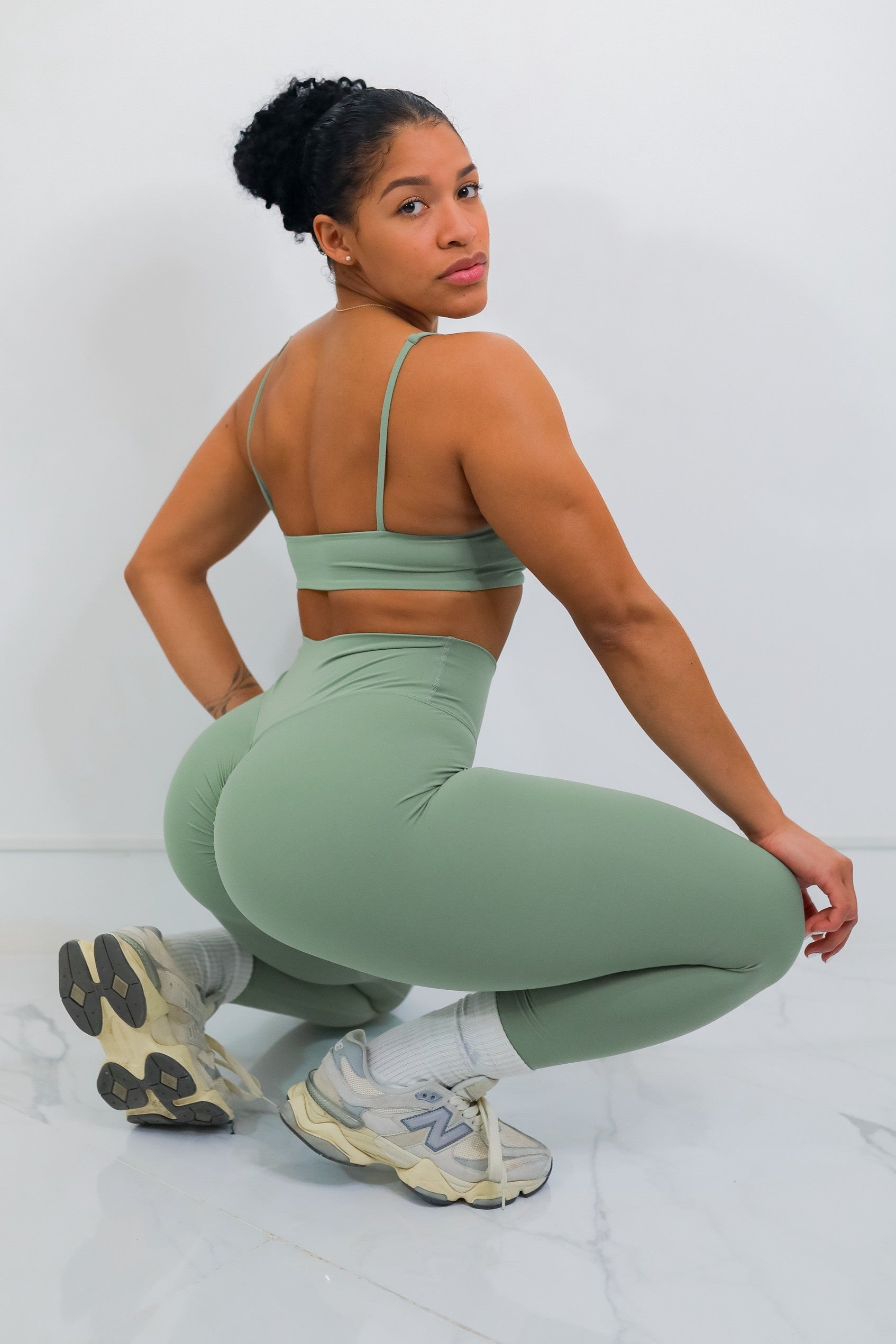 Conjunto de Top + Leggings Verde