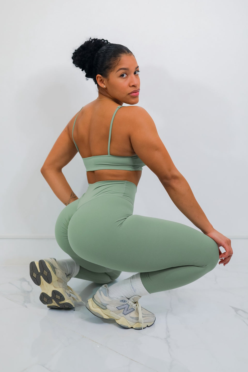 Conjunto de Top + Leggings Verde