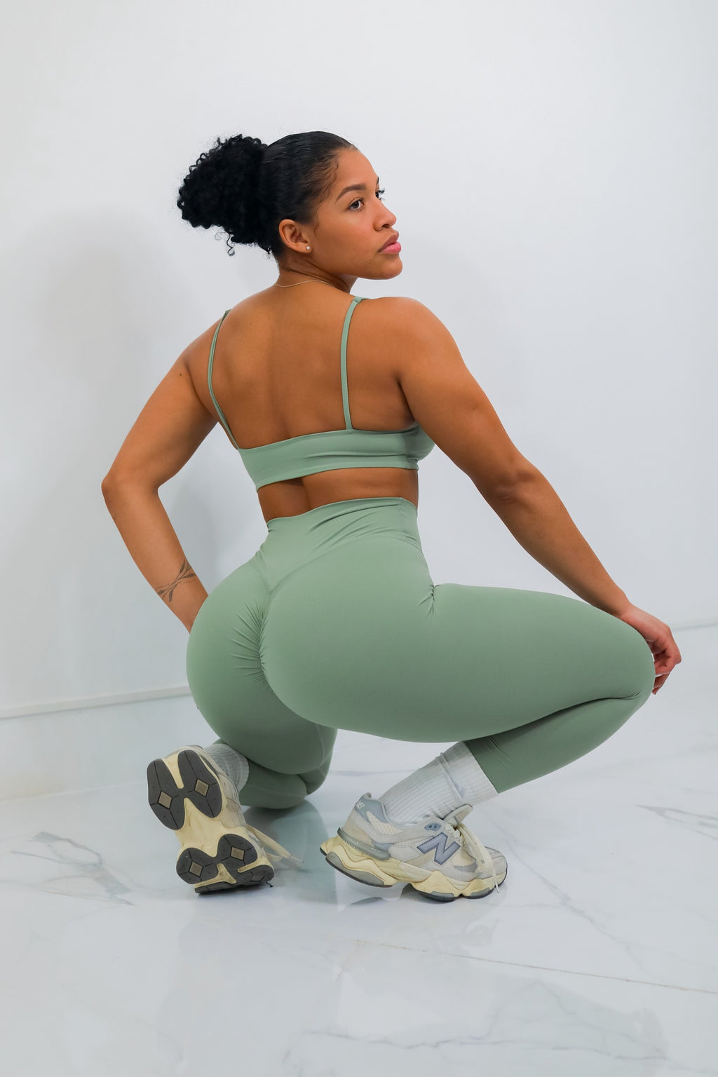 Conjunto de Top + Leggings Verde