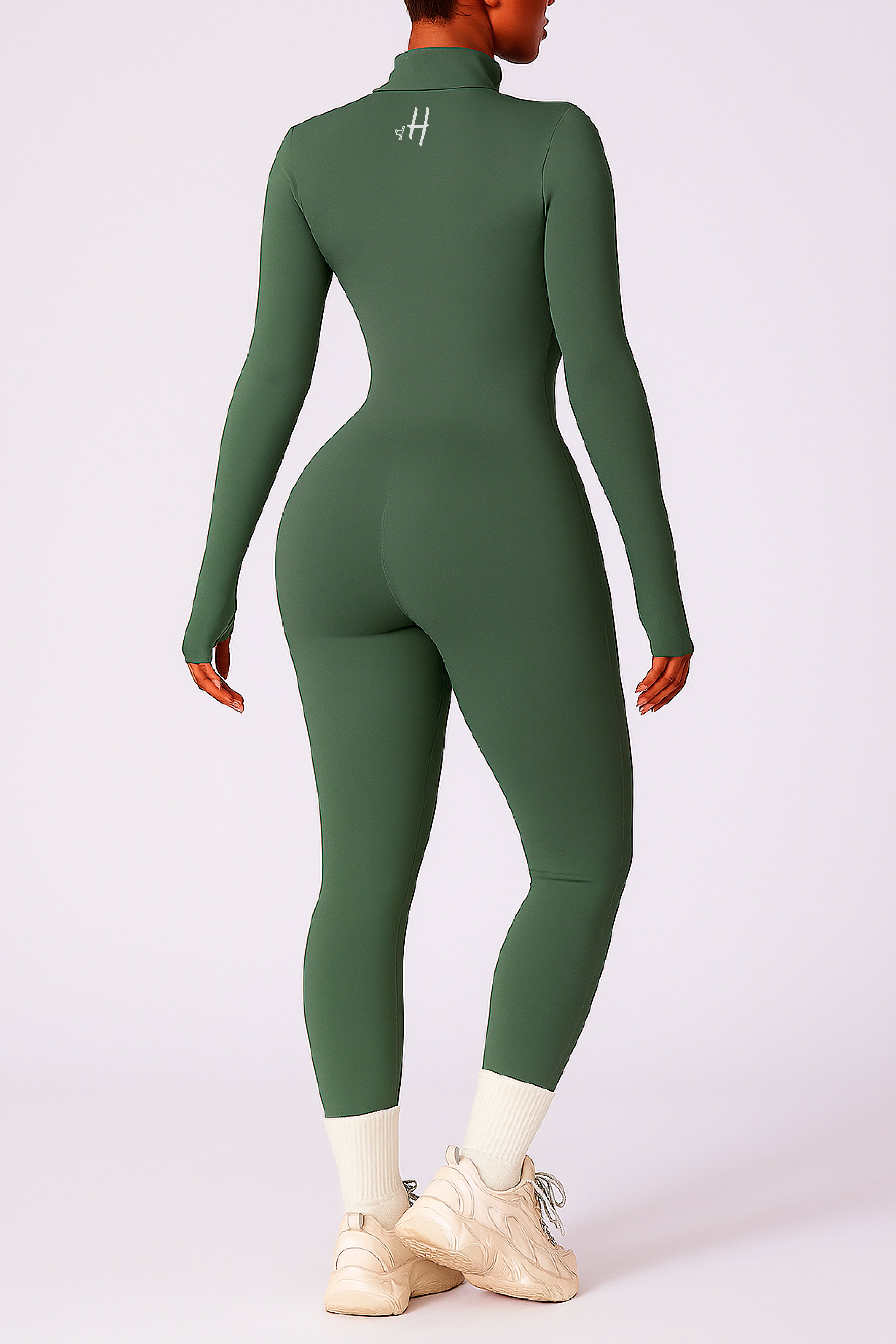 Body Manga Larga Verde