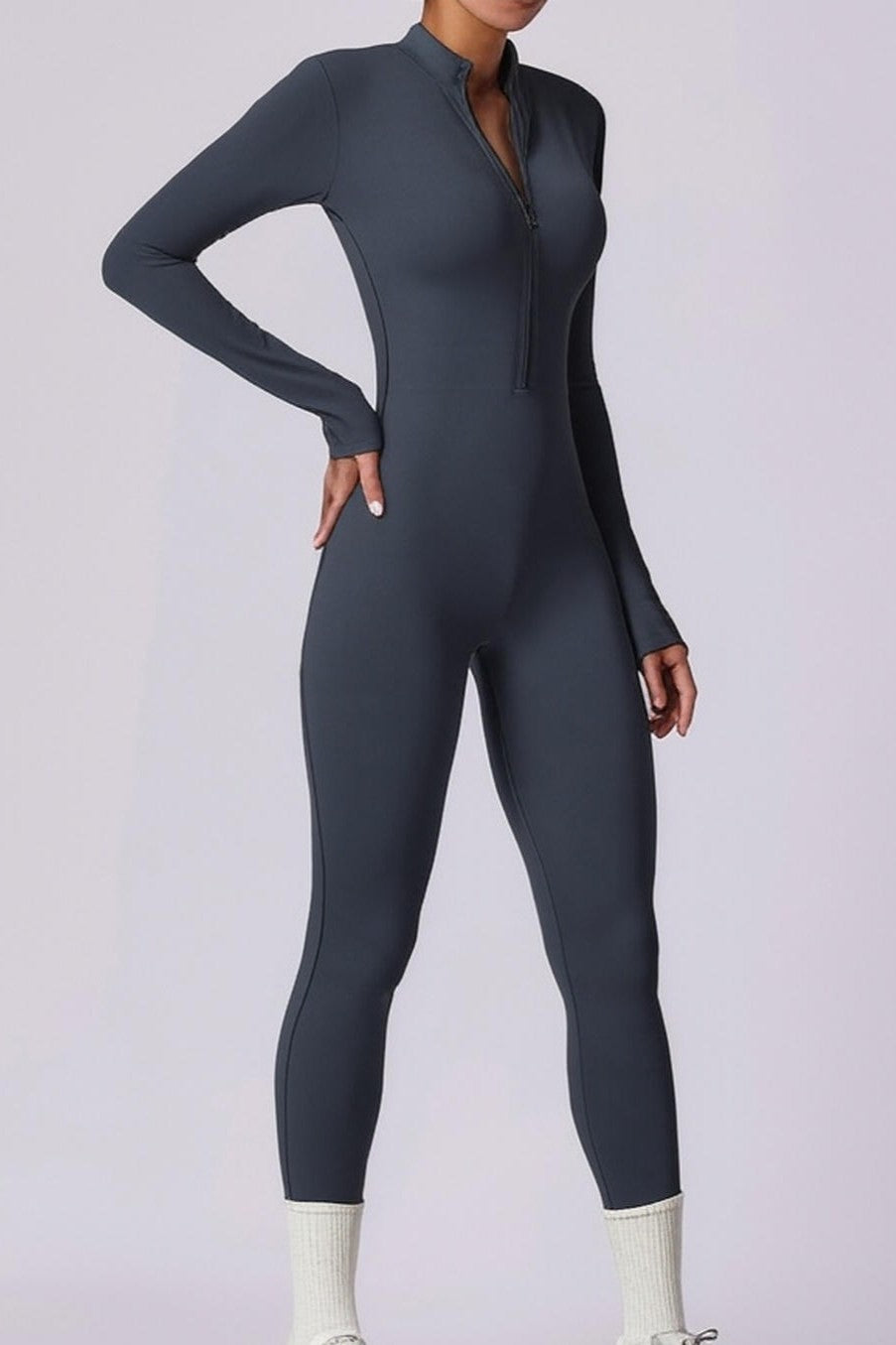 Body Manga Larga Navy