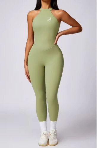 Body Cuello alto y espalda descubierta Verde