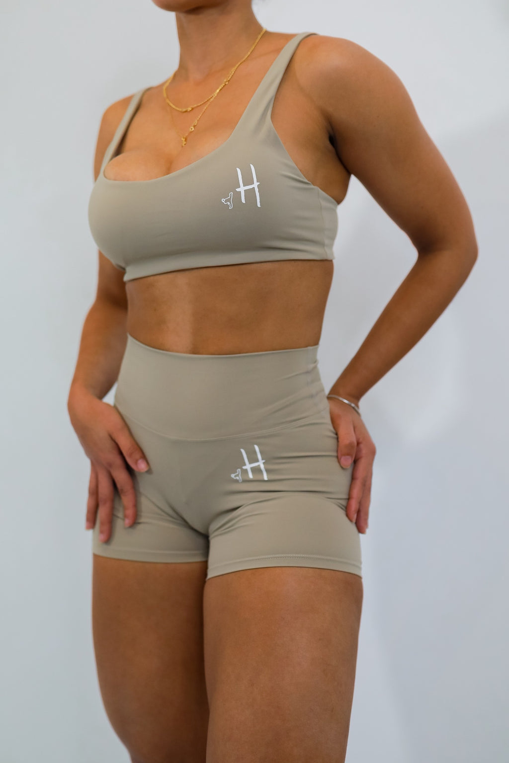 Conjunto de Top + Short Beige